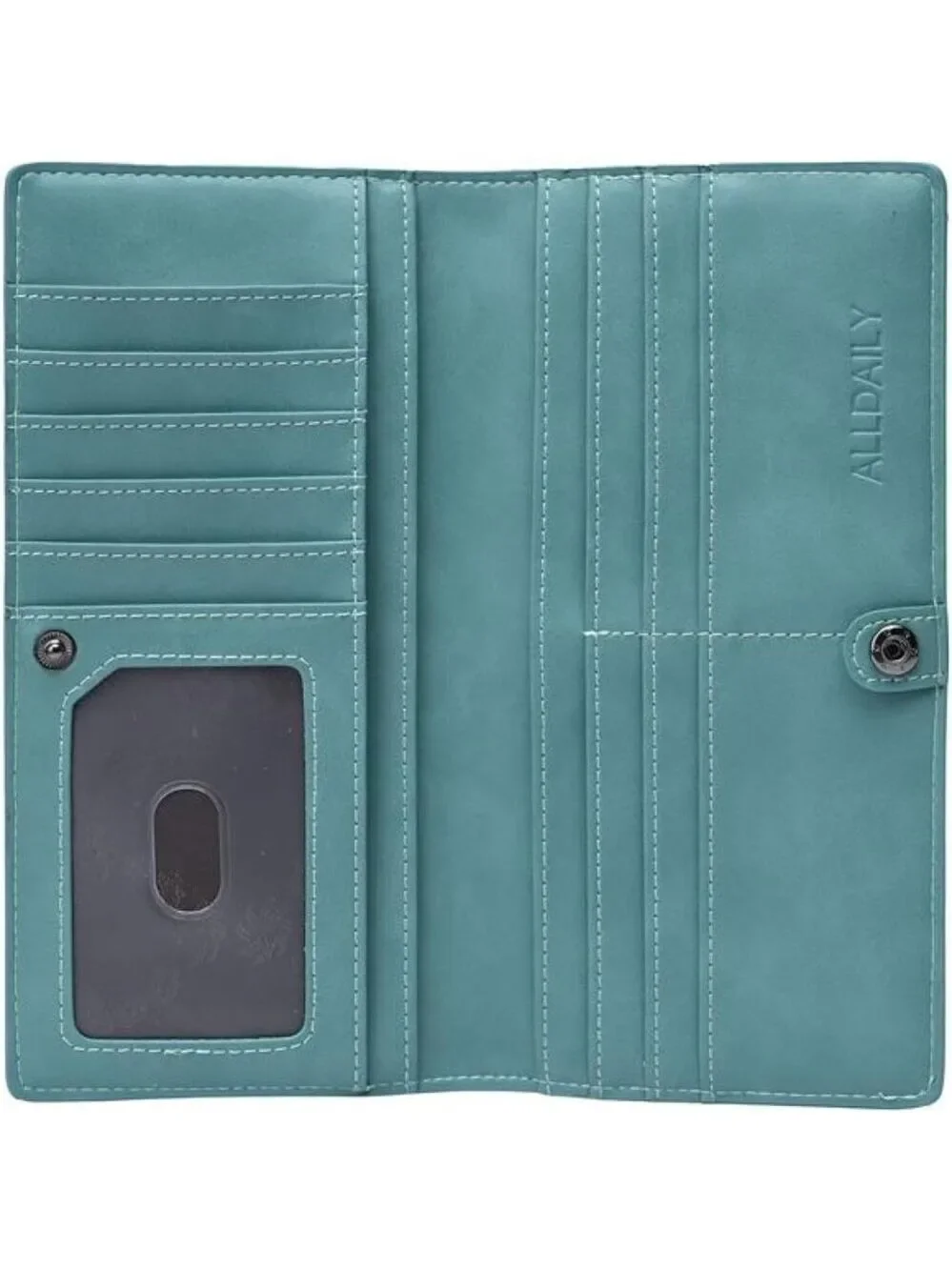 Ultra Slim Womens Wallet RFID Leather Bifold Long Credit Card Holder Purse